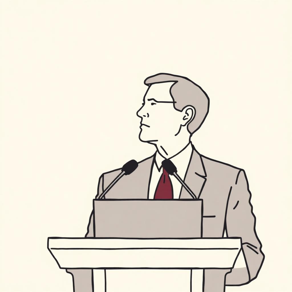 Positionering — silhouet achter spreekgestoelte